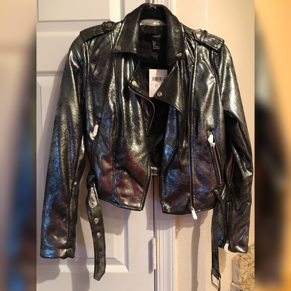 ✨NWT Gunmetal Moto Jacket